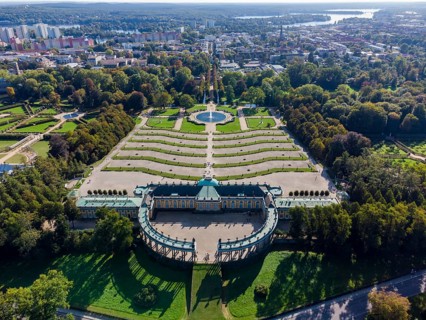 Sanssouci Palace, Royal Summer Palace with 18th century furniture and famous vineyard terraces