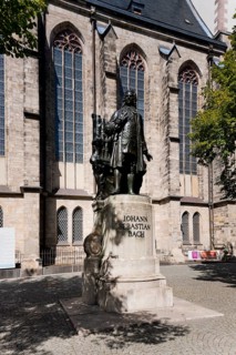 Leipzig New Bach Monument The New Bach Monument in Leipzig is located in St Thomas' Churchyard to