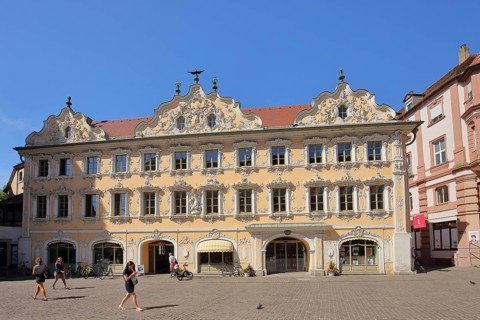 Haus zum Falken Ornamentation in the Rococo, Late Baroque, Falcon House, People, Würzburg, Lower