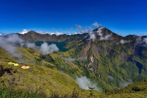 Rinjani volcano in Lombok Island, Indonesia, Asia