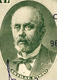 Anibal Pinto (1825-1884) on 5 Centimos on 50 Pesos 1960 Banknote from Chile. President of Chile