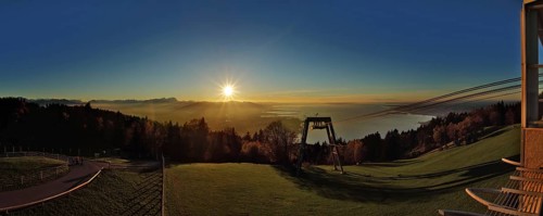 Lake Constance panorama at sunset from the Pfänder