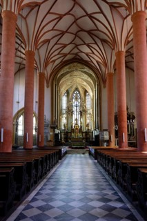 Interior view, Sankt Jakob parish church, church square, Villach, Carinthia, Austria, Europe