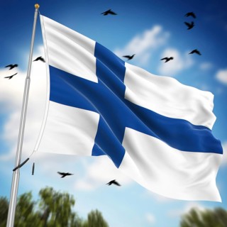 Flag of Finland, This is a computer generated and 3d rendered image