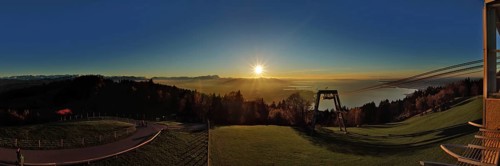 Lake Constance panorama at sunset from the Pfänder