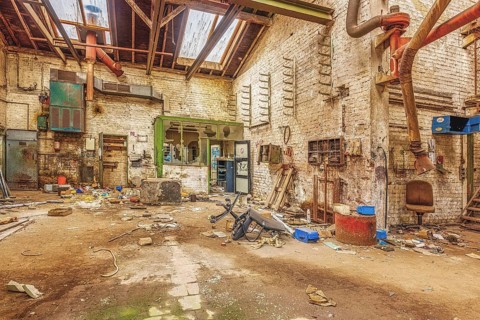 Abandoned workshop full of tools and junk, Metallwerke Bender, Lost Place, Linn, Krefeld, North