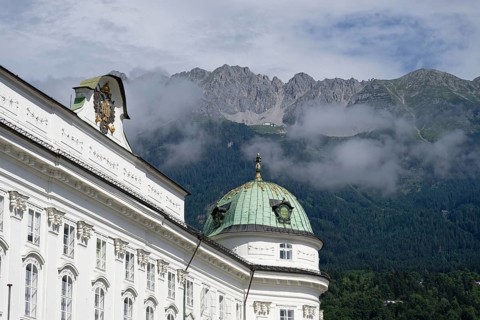 Dome, Hofburg Imperial Palace Palace, Innsbruck, Tyrol, Austria, Europe