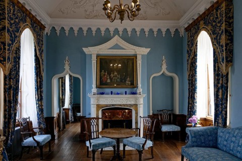 Blue Drawing Room, Schloss, St. Michaels Mount, Marazion, England, UK