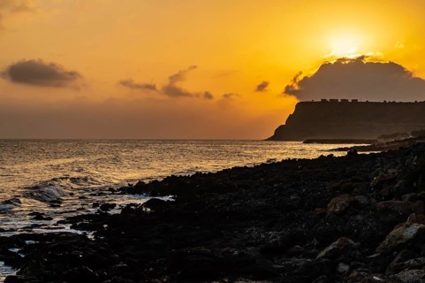 Sunrise at Sissi, Crete. Sunrise over the sea at Sissi on the north coast of the Island of Crete,