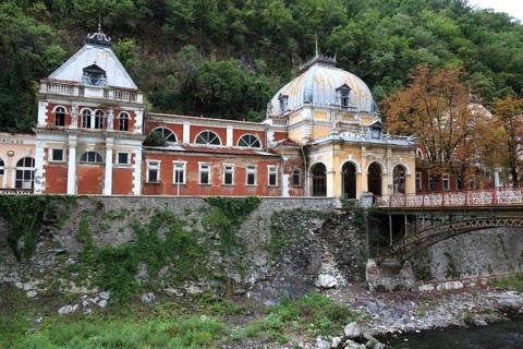 Banat, spa, Hercules spa, Baile Herculane, spa house in the old town centre, Romania, Europe