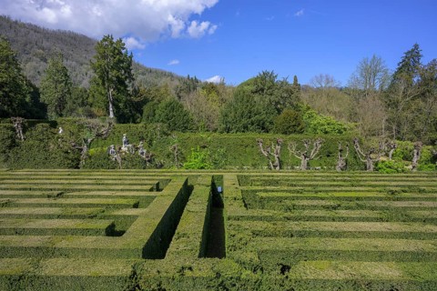 Labyrinth, garden of Villa Barbarigo, Valsanzibio, Galzignano Terme, Province of Padua, Italy,