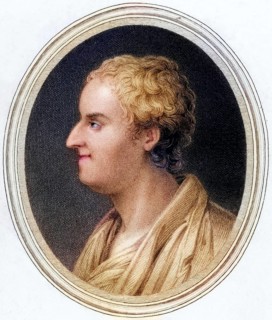 Thomas Gray (1716-1771), English poet and classical scholar. Copperplate engraving, London, 1837,