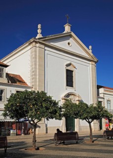 Praca do Marques de Pombal square in Vila Real de Santo Antonio, Algarve, Portugal, Europe