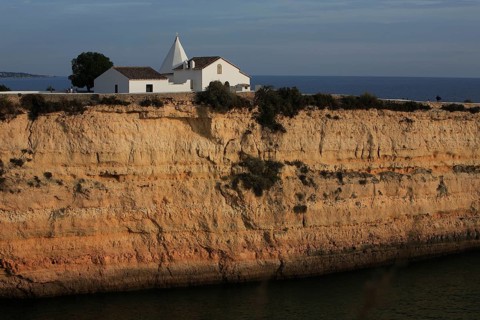 Chapel of Senhora da Rocha, Lady of the Rock, near Lagoa Carvoeiro, Algarve, Portugal, Europe