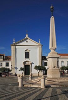 Praca do Marques de Pombal square in Vila Real de Santo Antonio, Algarve, Portugal, Europe