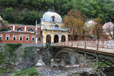 Banat, spa, Hercules spa, Baile Herculane, spa house in the old town centre, Romania, Europe