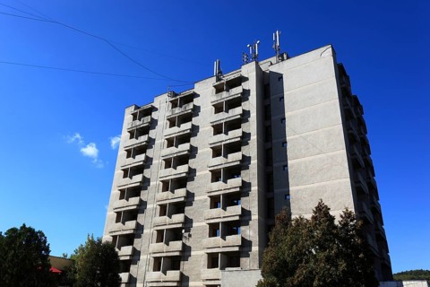 Wallachia, Iron Tor Tor nature park Park, high-rise building in the town of Orsova, Romania, Europe