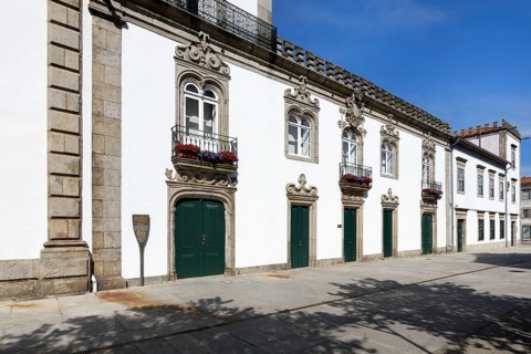 17th Century Alpuins house in Manuelin architectural style, Viana do Castelo, Minho, Portugal,
