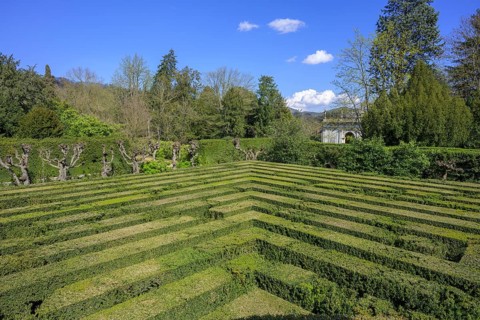 Labyrinth, garden of Villa Barbarigo, Valsanzibio, Galzignano Terme, Province of Padua, Italy,