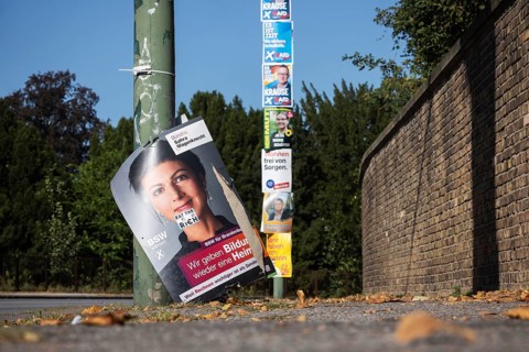State election in Brandenburg 2024: The BSW Sahra Wagenknecht party campaigns for votes on election