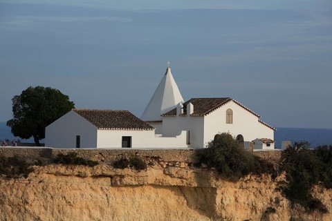Chapel of Senhora da Rocha, Lady of the Rock, near Lagoa Carvoeiro, Algarve, Portugal, Europe