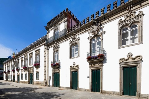 17th Century Alpuins house in Manuelin architectural style, Viana do Castelo, Minho, Portugal,