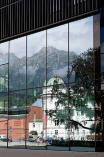 Reflection, Hofburg Imperial Palace, Innsbruck, Tyrol, Austria, Europe