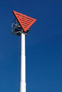 Beacon at the marina in Heiligenhafen, Schleswig-Holstein, Germany, Europe