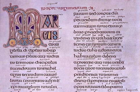 Facsimile of the Book of Kells, Latin Vulgate: Mark 1:1. Courtesy of the Reed Collection at Dunedin