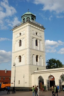 Bell tower of St Anne's Church, Warsaw, Poland, Europe