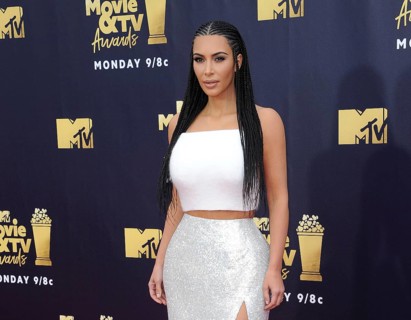 Kim Kardashian at the 2018 MTV Movie And TV Awards held at the Barker Hangar in Santa Monica, USA