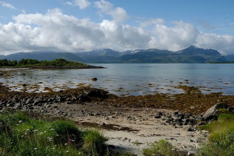 Beach near Skaland, Senja, Troms, Norway, Europe