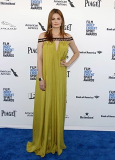 Stana Katic at the 2016 Film Independent Spirit Awards held at the Santa Monica Beach in Santa