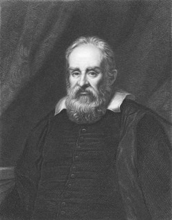 Galileo Galilei (1564-1642) on engraving from the 1800s. Italian physicist, astronomer,