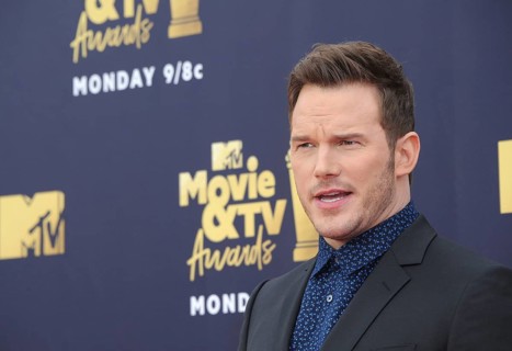 Chris Pratt at the 2018 MTV Movie And TV Awards held at the Barker Hangar in Santa Monica, USA on