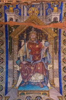 Mosaic art in the Kaiser Wilhelm Memorial Church in Berlin, Germany, Europe