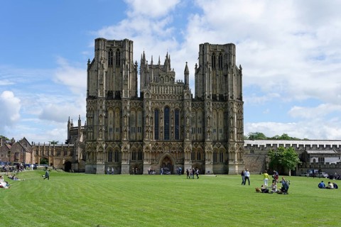 Cathedral Green, Wells Cathedral, Wells, England, Great Britain