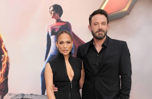 Jennifer Lopez and Ben Affleck at the Los Angeles premiere of 'The Flash' held at the Ovation in