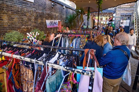 Brick Lane Sunday Market in London, United Kingdom, Europe