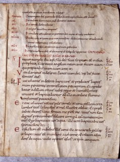 Biblical manuscript of Latin Vulgate written on vellum, 10th Century, England. Used with permission