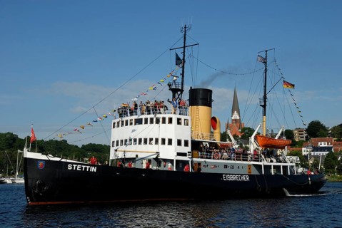 Steam icebreaker Stettin, 12th Flensburger Dampf Rundum, Flensburg, Schleswig-Holstein, Germany,