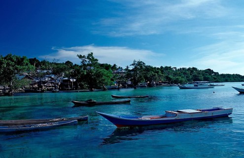 Fishing village Lamanggau, Indonesia, Sulawesi, Celebes, Asia