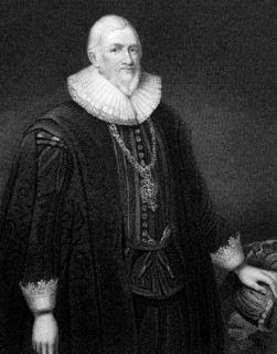 Hugh Myddelton (1560-1631) on engraving from 1831. Welsh clothmaker, entrepreneur, mine-owner,
