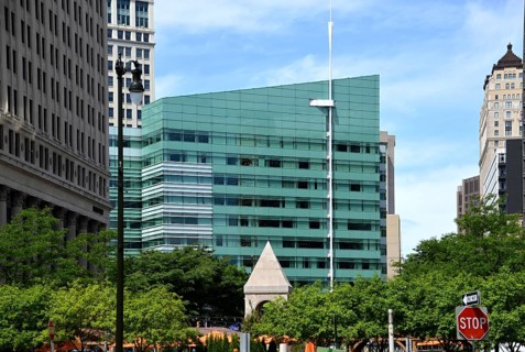 Street scene in downtown Detroit, Michigan, USA, North America