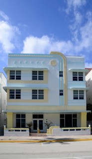 Historical Art Deco Building in Miami South Beach, Florida, USA, North America