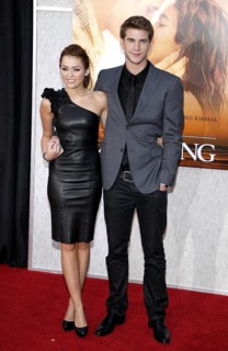 Miley Cyrus and Liam Hemsworth at the Los Angeles premiere of 'The Last Song' held at the ArcLight