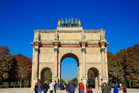 Arc de Triomphe du Carrousel, a triumphal arch in Paris, France, Europe