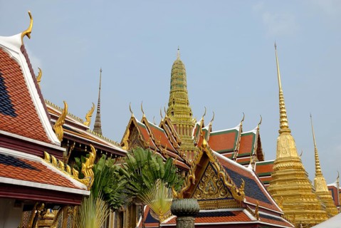 Prasat Phra Dhepbidom, Wat Phra Kaeo, Bangkok, Thailand, Asia