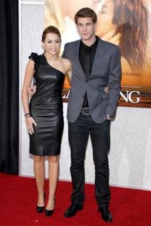 Miley Cyrus and Liam Hemsworth at the Los Angeles premiere of 'The Last Song' held at the ArcLight