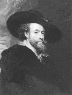 Peter Paul Rubens (1577-1640) on engraving from the 1800s. Flemish Baroque painter. Engraved by J.